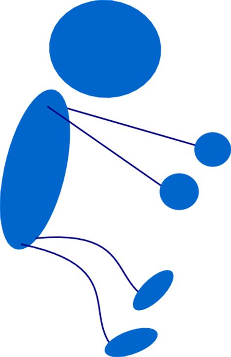 Sitting Blue Stick Man Clip Art At Vector Clip Art Online