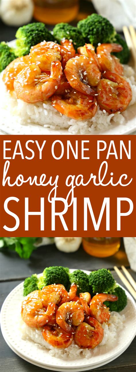 Easy One Pan Honey Garlic Shrimp The Busy Baker