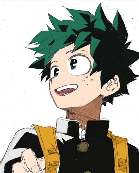 Coloured One Of Horikoshis Sketches Deku From Middle School R