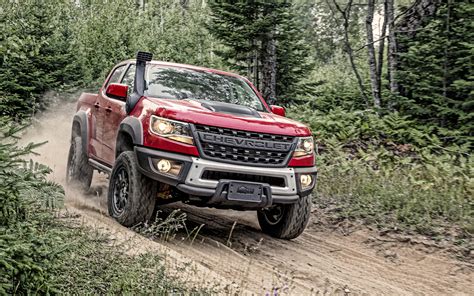 Download Wallpapers 2021 Chevrolet Colorado Front View Exterior Red