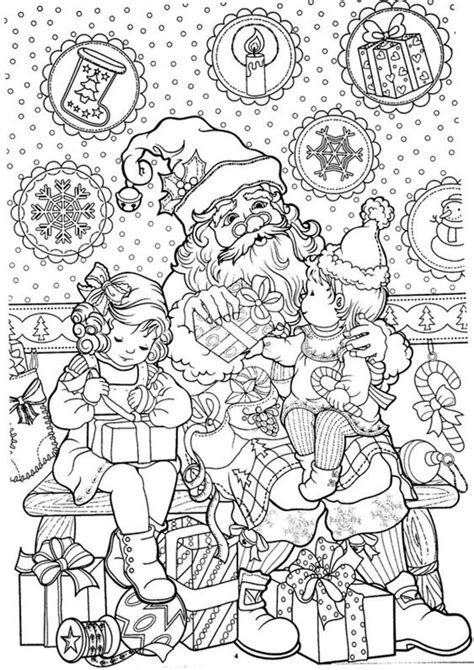 printable christmas coloring pages  adults retro sparks