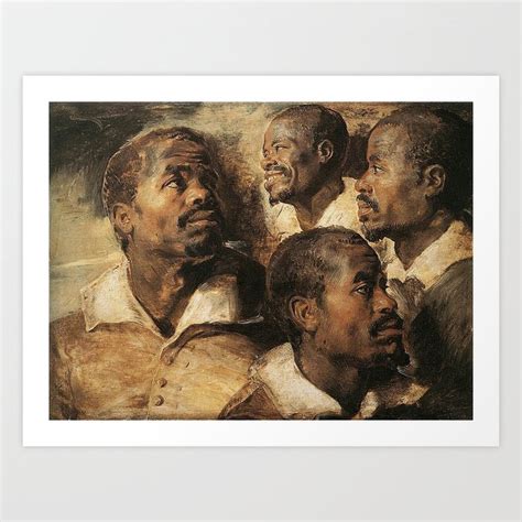 African American Four Studies Of The Head Of A Black Man Portrait