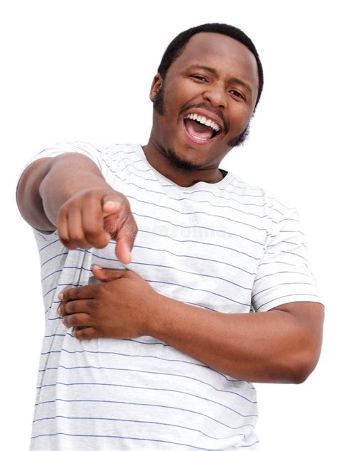 Black Guy Laughing And Pointing Finger Stock Photo Image Of Looking
