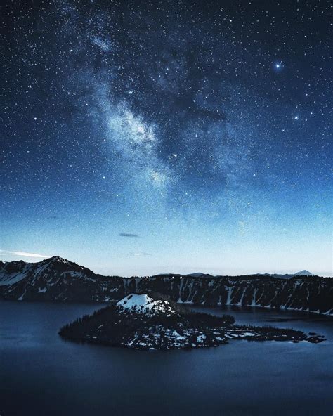 Andrew Studer Andrewstuder “a Starry Night Over Crater Lake