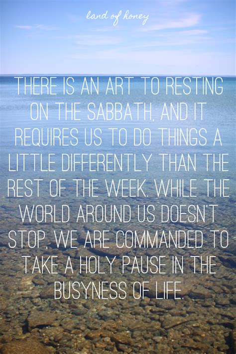 Sabbath Requires That We Do Things Differently Than The Rest Of The