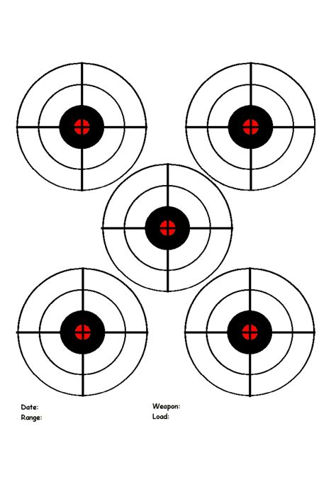 Free printable shooting range targets