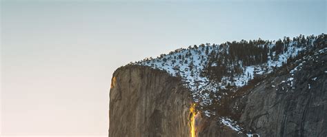 Download Wallpaper 2560x1080 Mountain Rock Cliff Landscape Nature