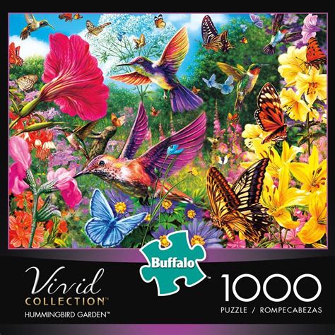 Vivid Hummingbird Garden 1000 Piece Jigsaw Puzzle