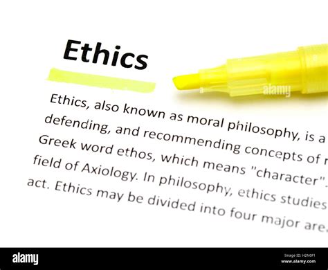 Definition of ethics Stock Photo: 122163301 - Alamy