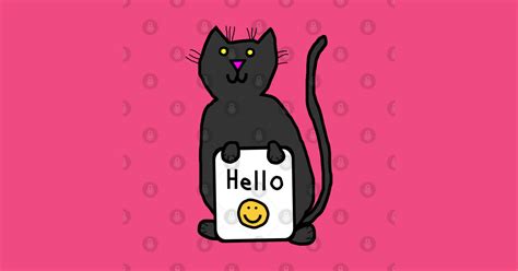 Cute Cat Says Hello Hello Kids T Shirt Teepublic