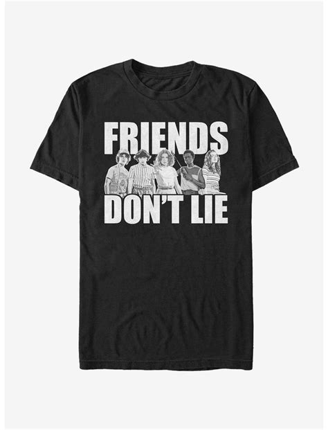 Stranger Things Cast Friends Dont Lie T Shirt Black Hot Topic