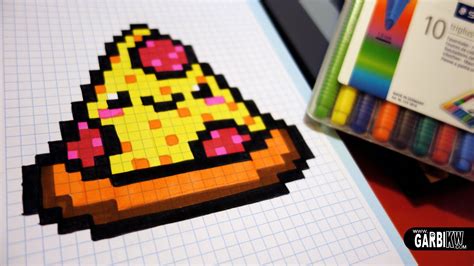 En mi canal de youtube enseño como hacerlos:. Handmade Pixel Art - How To Draw a Kawaii Pizza by Garbi ...