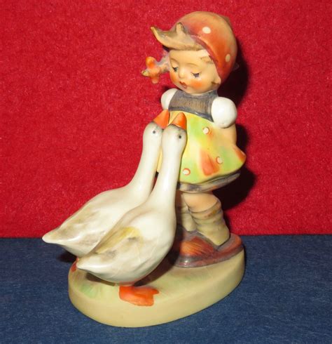 Vintage 1960s Goebel Hummel Little Goose Girl With Geese Etsy