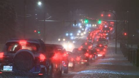 ‘trapped Bc Drivers Say Tuesdays Snowy Commute Home Was A