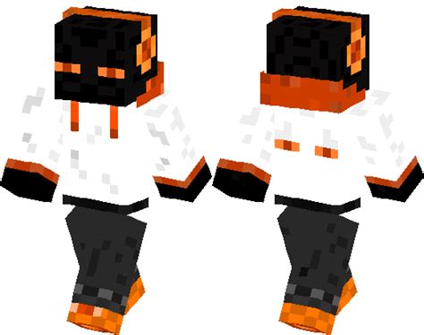 Orange Enderman In Hoodie Minecraft Skin Minecraft Hub