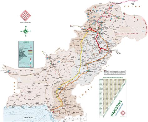Карта Пакистана подробная на русском языке — ТуристерРу