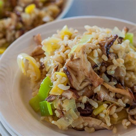 Brown Rice Pilaf With Leeks And Wild Mushrooms Recipe Emily Farris