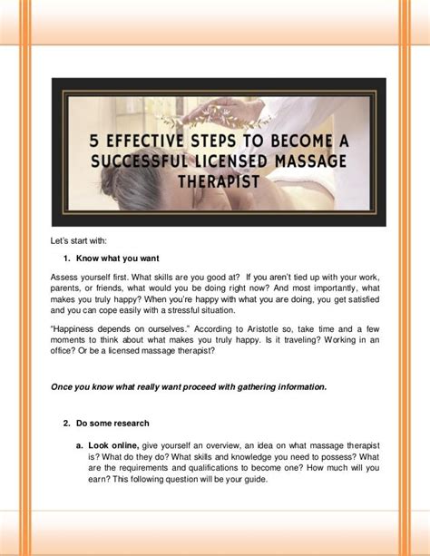 5 Effective Steps To Become A Successful Licensed Massage Therapist