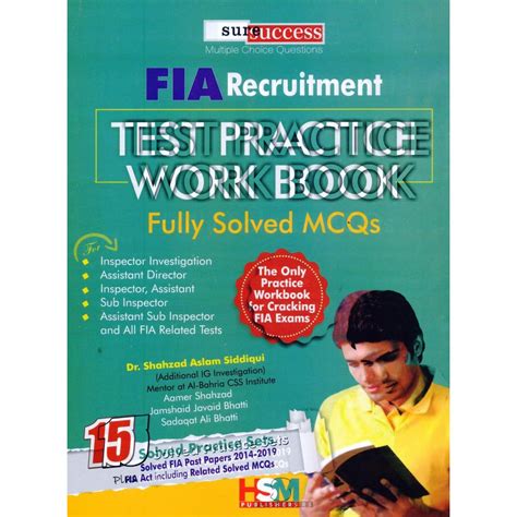 Fia Recruitment Test Practice Work Book Fully Solved Mcqs By Hsm Price