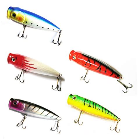 Rattling Surface Floating Pike Bass Popper Lures 4 12 1oz Fresh Or