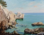 Original oil painting by Sir Winston Churchill entitled Seascape near ...