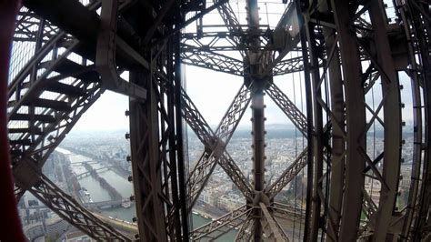 eiffel tower climb in december [authentic sounds from paris] youtube