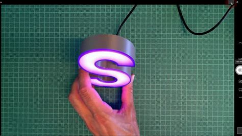 3d Printed Led Letter Lamp Video 1 Youtube