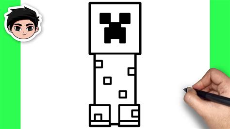 Creeper Drawing Easy Creeper Minecraft Draw Easy Drawing Step Steps