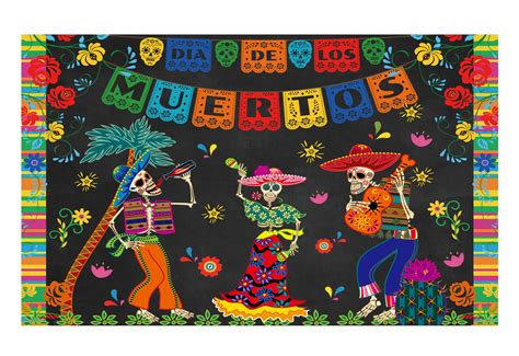 Buy Allenjoy Day Of The Dead Backdrop For Mexican Fiesta Sugar Skull