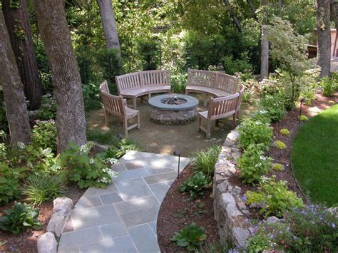 Fire pits create a rustic, relaxed focal point for your backyard. Quiet Corner:Outdoor Fire Pit Seating Ideas - Quiet Corner
