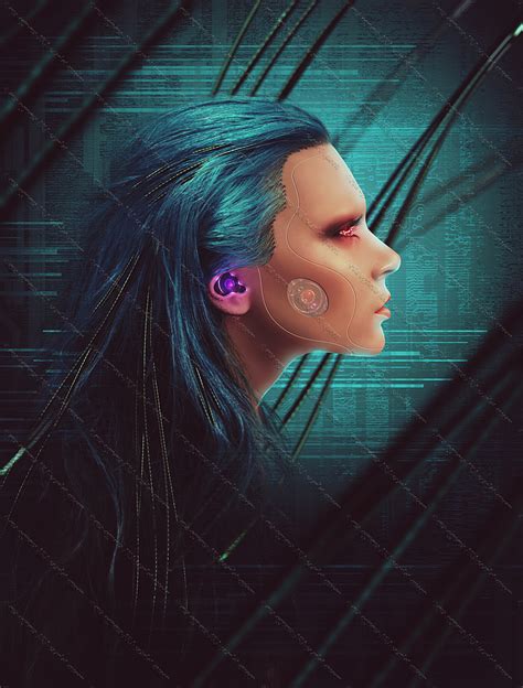 Cyborg Girl By Scarletqueen 2d Cgsociety