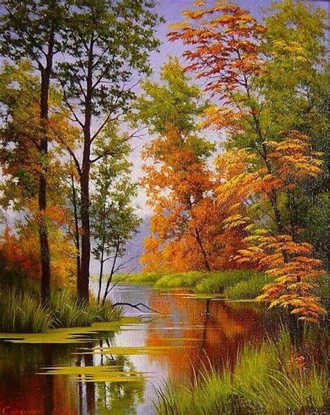 Pin By Princess Me Me On Fall Landscape Paintings Autumn Landscape