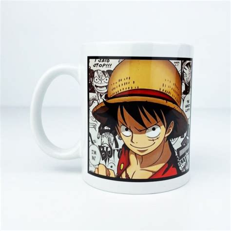 One Piece Tea Cup 11 Oz Coffee Mug Monkey D Luffy Anime Etsy
