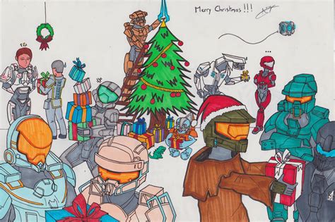 Merry Christmas With Halo By Postapoc Gear42 On Deviantart