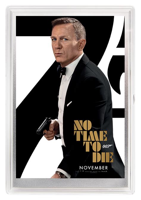 2020 Perth Mint James Bond 007 No Time To Die Movie Poster 5g Silver