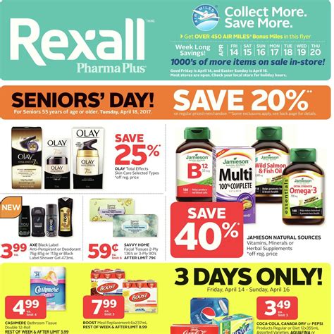 Rexall Weekly Flyer Weekly Week Long Savings Apr 14 20