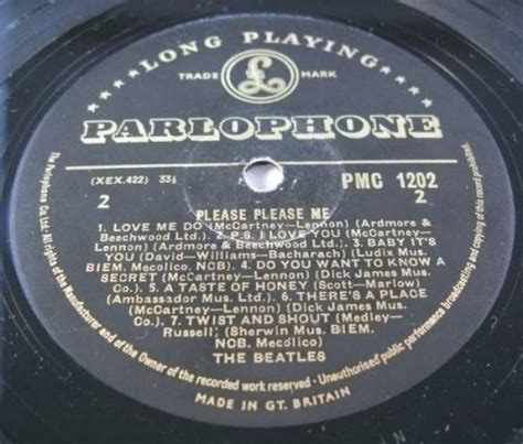 The Beatles Please Please Me 1st Press Black Gold Uk Vinyl Lp Pmc 1202