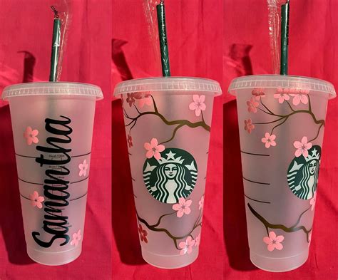 Blossom Flower Starbucks Cup Haruka Flower Cup Flower Cup Etsy