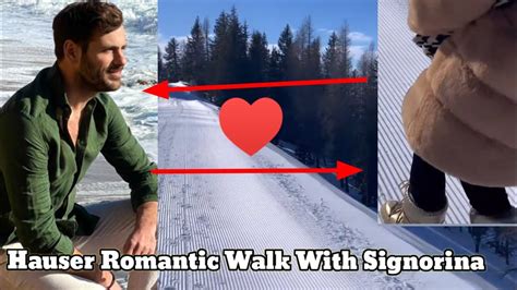Stjepan Hauser And Signorina Romantic Walk In Romantic Mountain Snow
