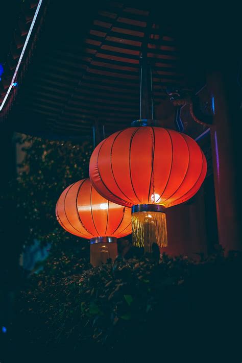 Chinese Lanterns Lamps Light Glow Red Hd Phone Wallpaper Peakpx
