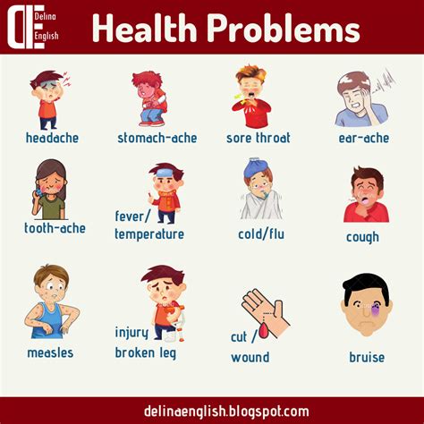 Most Common Health Problems English Vocabulary And Worksheets English