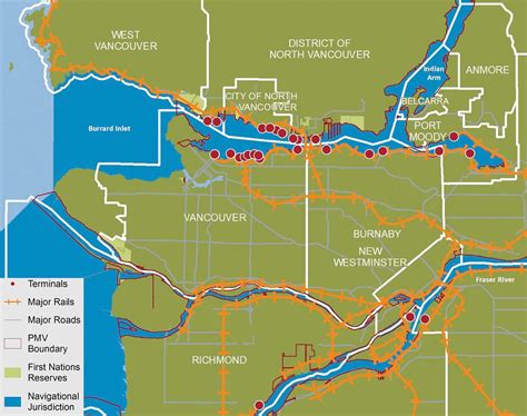 City Of North Vancouver Map Map Of City Of North Vancouver British