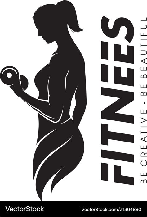 Women Fitness And Gym Logo Royalty Free Vector Image