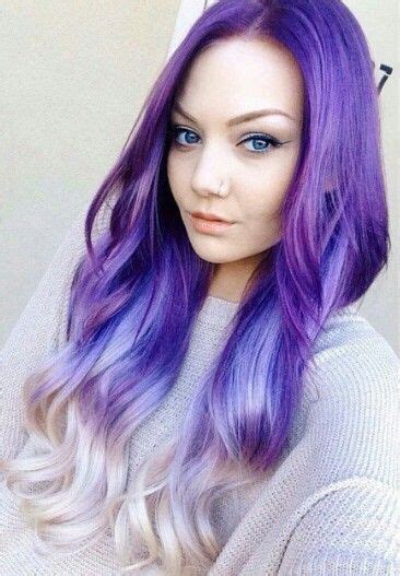Purple Dip Dyed Hair Color Inspiration Zalahair