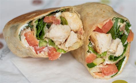 Hummus Chicken And Goat Cheese Wrap Lunch Healthy Sandwiches
