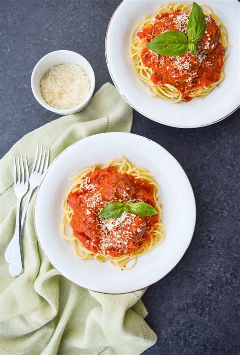 Weeknight Spaghetti And Meatballs Domesticate Me Recipe Spagetti
