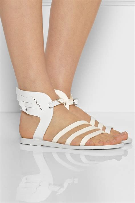 Ancient Greek Sandals Ikaria Leather Wing Sandals In White Lyst