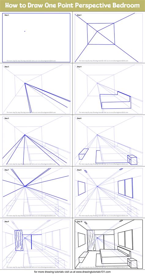 How To Draw A Room Using One Point Perspective 11 Steps Images