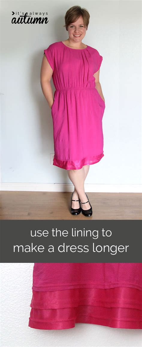 Make A Dress Longer Using The Lining Sewing Tutorial Its Always Autumn