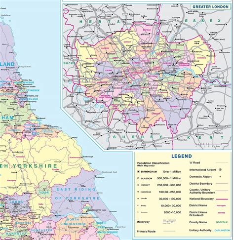Uk Wall Map Laminated Large Map Counties District And Unitary
